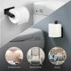 thumbnail image 5 of Modern toilet paper holder made of black stainless steel, rust-proof, no drilling required, 5 of 5