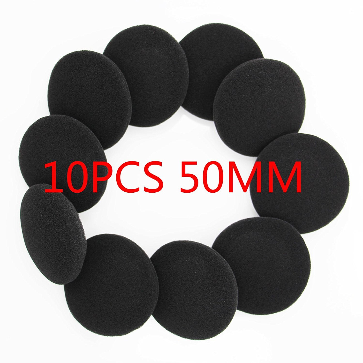10pcs 50mm Replacement Ear Pad Cushion Headphone Cover for Earphone Headset 2/"