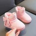 thumbnail image 4 of Pink Girls Bow Detail Snow Boots With Waterproof Design For Toddlers Ages 12-15 Months, 4 of 6