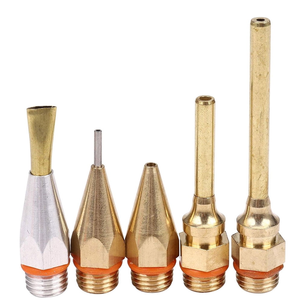 Hot melt glue gun extension nozzle, glue copper nozzle small diameter long and short large diameter hot melt glue accessories, 11PCS