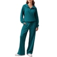 thumbnail image 1 of Conjuntos de dos piezas PINSPARK para mujer, trajes de viaje, color verde jade, 1 of 6