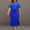Blue, variant on Women's Plus Size Elegant Dress Solid Color Contrast Lace Short Sleeve Round Neck Dress Dress Solid Color Long Sleeve Body Dress Trend Dresses for Women Swing Dress with Pockets Tie Waist Dress Woman