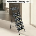 thumbnail image 6 of Kingrack 4 Step Ladder, 800 lbs Capacity with Tool Platform, Folding Steel Step Stool, Safety Lock, Portable for Home, Painting, Outdoor & Garage, 6 of 8