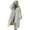 White, variant on Women's Long Sleeve Hooded Jacket Cozy Oversized Winter Coat With Trim Details For Cold Weather Comfort