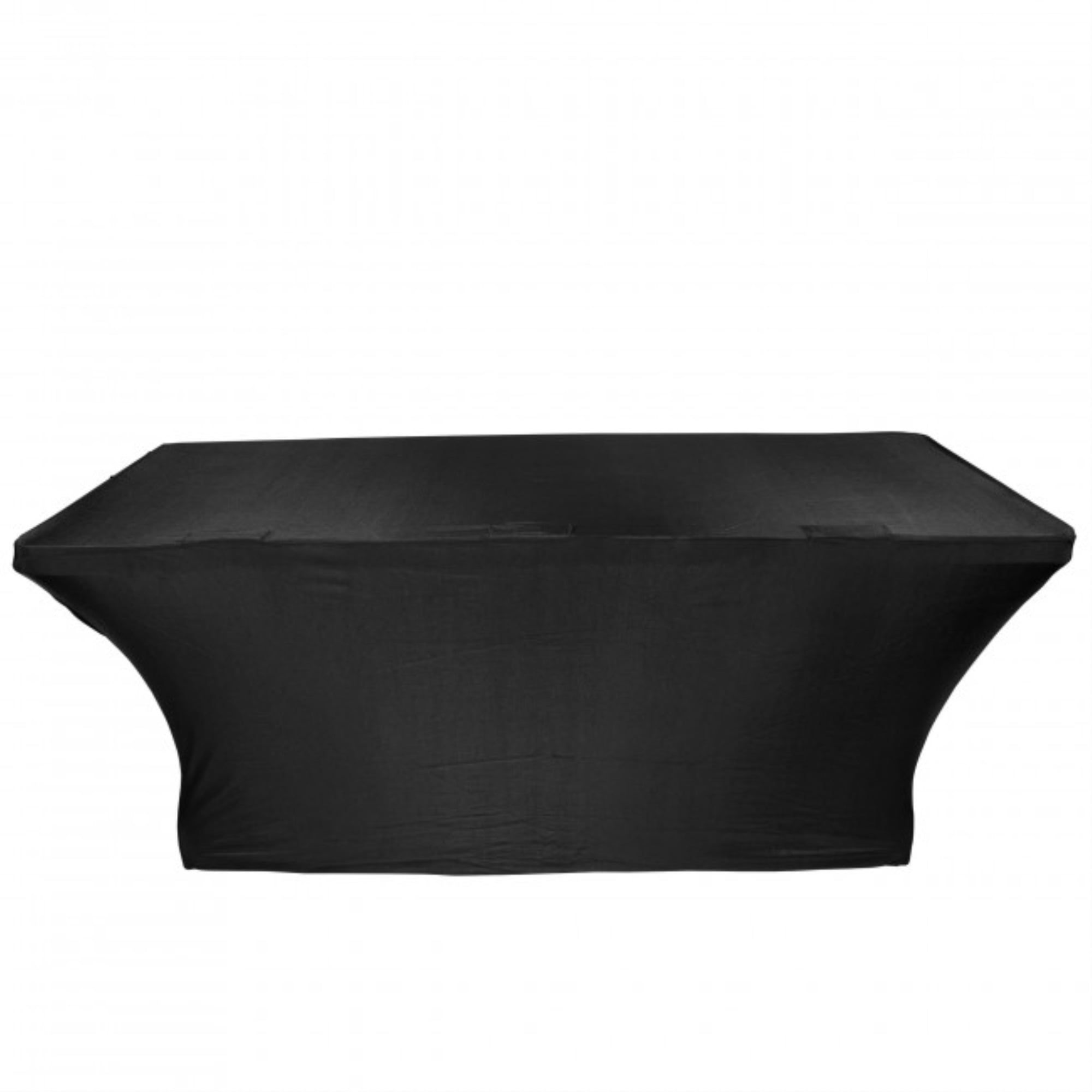 ProX XST6BL 6 Ft. Open Back Spandex Table Cover Scrim Black