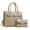 518-23Khaki, variant on Women's 2 PCS Handbag Set PU Leather Top-handle Satchel with Clutch Wallet Shoulder Bag for Work & Daily Use