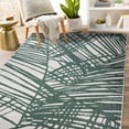 thumbnail image 6 of World Rug Gallery Contemporary Nature Inspired Tropical Leaves Reversible Indoor/Outdoor Area Rug - Green 7'10"x10', 6 of 7