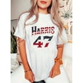 thumbnail image 1 of Women's Patriotic Flag Print T-Shirt - Casual Crew Neck, Short Sleeve, Stretchy Polyester Blend, Machine Washable - Perfect for Summer & Independence Day, 1 of 6