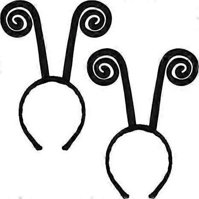 Diadema con antena de mariposa para fiesta de Halloween, bandas para el cabello para disfraz (2 piezas)