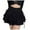 Black, variant on Fsqjgq Tulle Skirt Gothic Skirts for Women Cargo Skirt Falda Womens Skirts Women's Gothic Soild Black Mini Skirt Ruffle Lace Up Mesh Splicing Skirts High Waisted Flared Bubble Skirts S