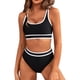 thumbnail image 1 of Gibobby Trajes de Natación para Mujer Conjuntos de bikini de cintura alta para mujer Traje de baño deportivo de dos piezas Bloque de color Trajes de baño(Negro,M), 1 of 4