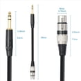 thumbnail image 2 of Cable TRS de 1/4 de Pulgada una XLR de 3 Pines XLR Balanceado una Jack Cable de Interconexión de Señal TRS de 6,35 mm Cable de Audio para Micrófono 1,8 M, 2 of 5