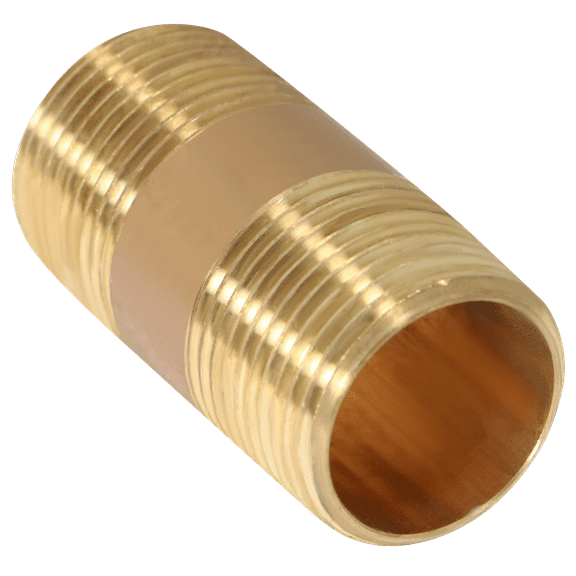 2 Pcs XFITTING 3/4 in x 2 in Red Brass Nipple, 202-1-16=2XX