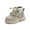 Beige, variant on LYHaoo Girls Low Heels Boots Stylish Girls Short Boots For Fall And Winter For Kids With Soft Soles For Outdoor Activities And Everyday Wear Sizes 6.5 Beige(12-18 Months)