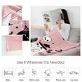 thumbnail image 4 of Halloween Cute Pink Black Spooky Ghost Skeleton Bug Cowweb Throw Flannel Blanket 60x80In Super Soft Cozy Bed Blanket, Lightweight Plush Fuzzy Bed Throw for Bedroom Sofa Couch Living Room, 4 of 4