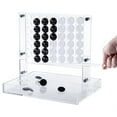 thumbnail image 3 of 4 in a Row Game Fun Strategy Game for Adults Children Family Connect 4 Discs of Same Color in a Row Acrylic Tabletop Decoration Gift Decor (Black and White), 3 of 7