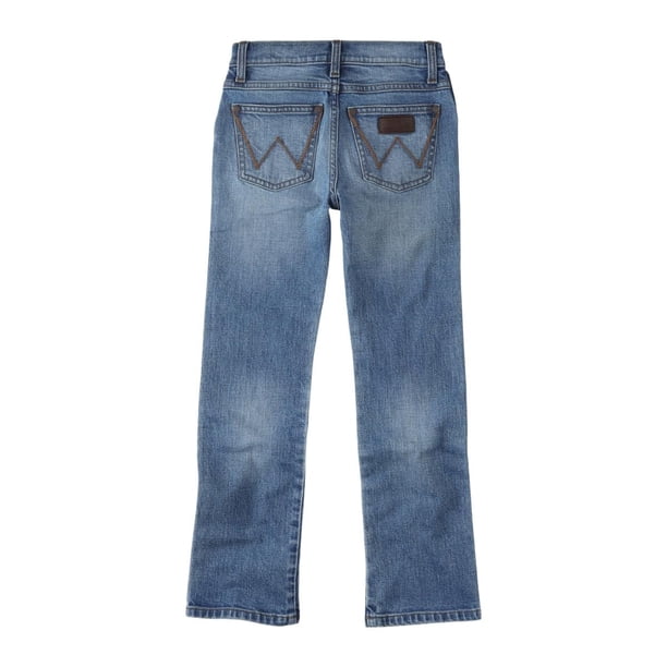 Vaqueros Wrangler, estilo retro, entallados, pernera recta, rugosos, para niños