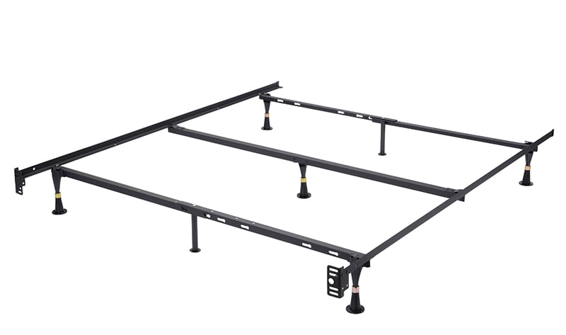 Hugo Adjustable Metal Bed Frame With, Full Bed Frame Without Center Support
