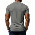 thumbnail image 6 of PNTUTB Summer Men's T-Shirts Stylish Solid-Color Short-Sleeve Tops Casual Half-Buttoned Crew-Neck Breathable Quick-Dry Sports T-Shirts, 6 of 7