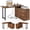 Rustic Brown & Black, variant on Costway 54.5” L-Shaped Computer Desk with File Cabinet, 3 Drawers & Charging Station Brown & White