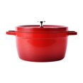 thumbnail image 1 of Olla de cocción de esmalte de hierro fundido con tapa sin palo fácil de limpiar stotpot para estofar guisos de cocina de viaje a casa, 1 of 8