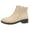 Beige, variant on Daznico Winter Boots for Women,Suede Ankle Boots Side Zip Low Heel Short Booties with Round Toe,Shoes for Winter,Size:7
