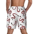 thumbnail image 2 of Lsque Mens Swim Trunks Red Snake Pattern - Bathing Suit Compression Liner - Beach Swim Shorts Swimwear - (S-3XL) - Stretch Quick Dry -Small, 2 of 9