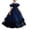 Navy, variant on LEKWK Girls Sparkly Princess Dress Sequin Ruffles Sleeve Tulle Ball Gown Off Shoulder Tiered Pageant Dresses for Birthday Party Stage Performance Costume