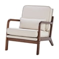 thumbnail image 5 of EDX Mid Century Modern Accent Chair, Comfy Fabric Living Room Chairs with Solid Wood Frame, Lounge Reading Armchair, Easy Assembly, 5 of 8
