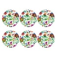 thumbnail image 2 of Pofeuu Paisley Print Leather Coasters Set of 6, Round Cups Mugs Mat Pad for Home Kitchen Heat Resistant Drink Coasters,Round Shape, 2 of 7