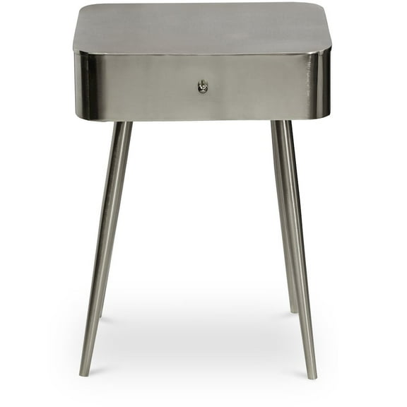 Meridian Furniture Rylan Silver Metal Night Stand