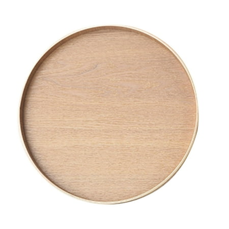 

Round Tray Made by Wood Durable Store Candies Snacks Cakes Sundry Large Capacity