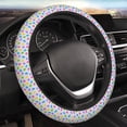 thumbnail image 4 of Cauagu Bear And Polka Dot Print Car Steering Wheel Cover - Universal Car Accessory for Diverse Cars for Steering Wheel with a Diameter of 14.5"-15", 4 of 7
