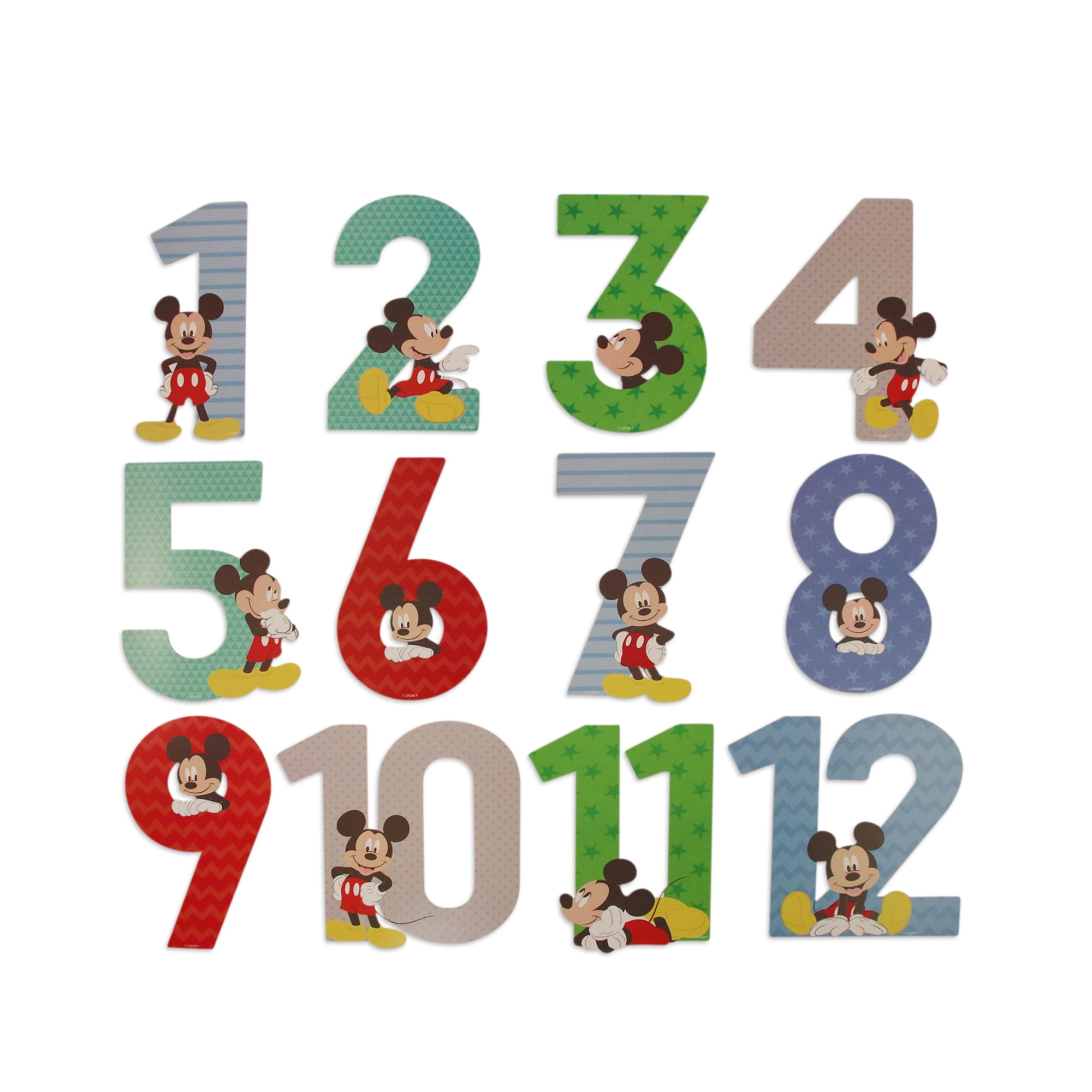 Disney Baby Boys Mickey Mouse Milestone Photo Prop Numbers First Year Pictures