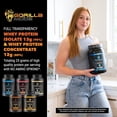 thumbnail image 3 of Gorilla Mode Premium Whey Protein Powder, Cookies and Cream, 25g Protein, 30 Servings, 3 of 6