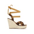 thumbnail image 3 of BLISSFUL STEP Sandales Compensées à Plateforme Espadrille à Lacets pour Femmes à Brides Croisées, 3 of 7