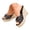 Black, variant on Women Platform Wedge Sandals Open Toe Polka Dots Bow Slip on Slides 3.94 Inch Wedding Party High Heel Dress Shoes White 6.5
