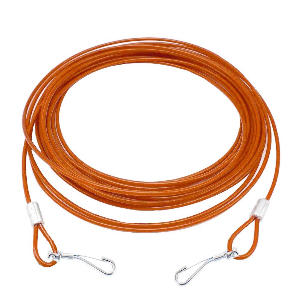 Dog Lead 12 Feet Coil Wire Dog Cable for Large Dogs Extra Strong