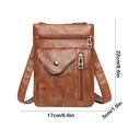 thumbnail image 2 of Blueek Women Crossbody Bag – 9x7 Inch - Soft PU Leather Shoulder Bag for Cell Phone, Vintage Style Everyday Handbag, Brown, 2 of 6