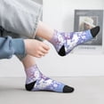thumbnail image 2 of Rateoe Round Snow Merry Christmas Pattern Quarter Crew Socks,Toe Seamed Ankle Socks,Cotton Cushioned Breathable Athletic Crew Sports Socks, 2 of 7