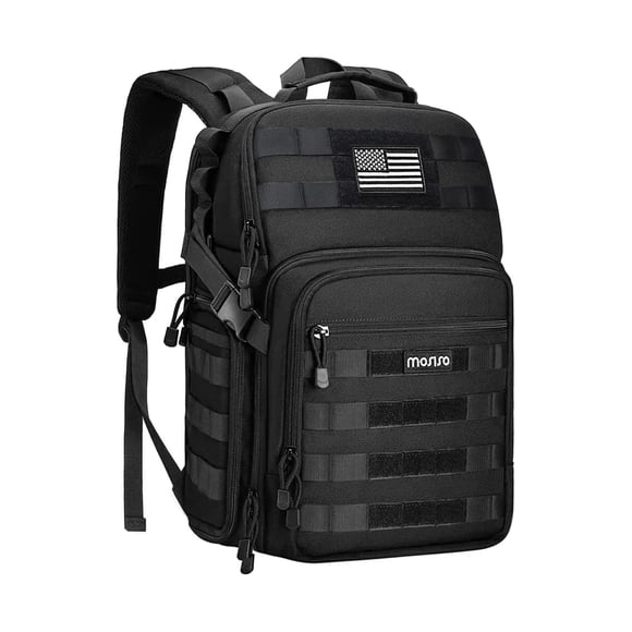 MOSISO Camera Backpack, DSLR/SLR/Mirrorless Tactical Camera Bag Case with Laptop Compartment Compatible with Canon/Nikon/Sony, Black