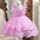 thumbnail image 4 of 1 2 3 4 5 6 años Vestido para niñas pequeñas con lazo de encaje dulce Vestido de princesa para Navidad Fiesta de cumpleaños Ropa para niños Vestidos para bebés, 4 of 5