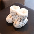 thumbnail image 2 of Otqutp Baby School&nbsp;Shoes Warm Furry Baby Boots 2024 Warm Cozy Baby Booties Winter Snow Anti Slip Soft Sole Warm Sock Shoes 0-12 Months(White,3-6 Months), 2 of 5