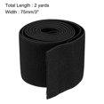 thumbnail image 2 of Twill Elastic Band Double Side 2.8" Flat 2 Yard 1 Roll Flat Elastic Ribbon Cord Black for Sewing, Waistband, 2 of 6