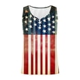 thumbnail image 4 of Fewfanhot Women's 4th of July Flag Tank Top, Ribbed V-Neck Sleeveless Patriotic Blouse, Casual Summer Button Henley Top, S-3XL, 4 of 5