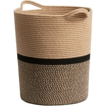BAN Wicker Laundry Hamper Tall Laundry Basket for Blankets, Clothes, Toys, Woven Storage Baskets for Living Room, Wicker Basket for Gifts, 17.8" x 15.8" x 13.8"