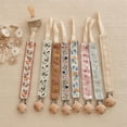 thumbnail image 5 of Embroidered Baby Embroidered Pacifier Chain Baby Teether Small Toys Anti-falling Chain Beech Wood Pacifier Clip Lanyard, 5 of 5
