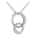 thumbnail image 4 of Araiya 10K White Gold Round Diamond Circle Pendant with Sterling Silver Chain Necklace (1/2 cttw, I-J Color, I2-I3 Clarity), 18", 4 of 5