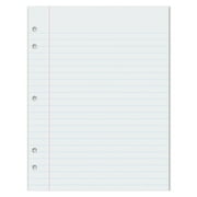 Pacon, Composition Paper, White, 5-Hole Punched, Red Margin, 3/8" Ruled, 8" x 10-1/2", 500 Sheets | Bundle of 5 Reams