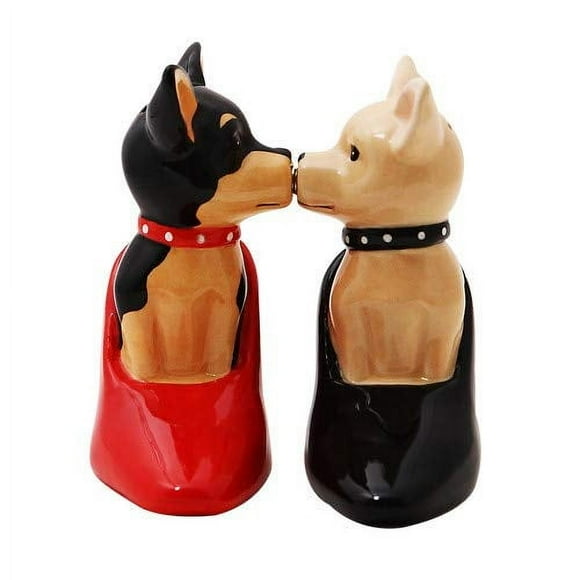 Ensemble de Salière et Poivrière - CHIHUAHUAS à Talons Hauts Nouveaux Cadeaux en Céramique 8989